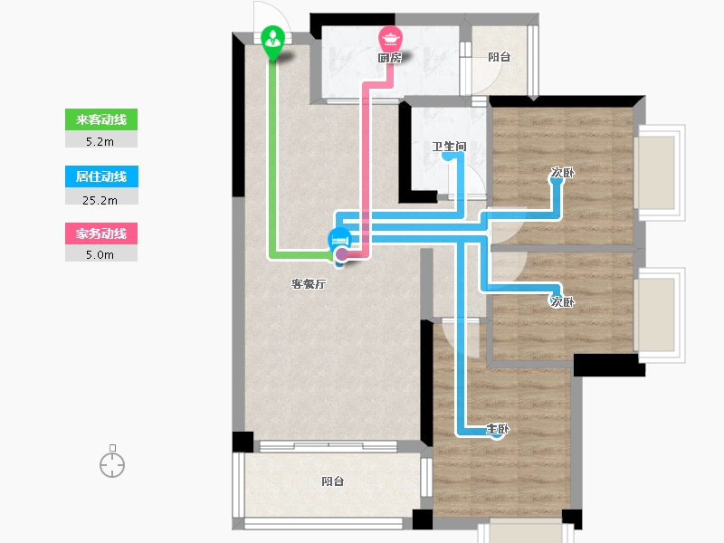 广西壮族自治区-南宁市-银泉一品天誉-69.29-户型库-动静线