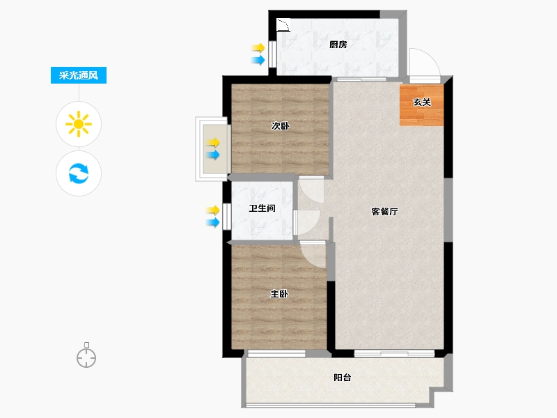 广西壮族自治区-钦州市-中盼・龙门梦幻之岛-67.56-户型库-采光通风