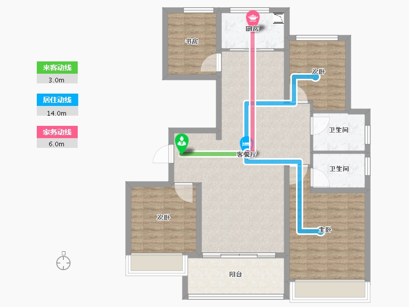 浙江省-温州市-华侨城欢乐天地-102.40-户型库-动静线