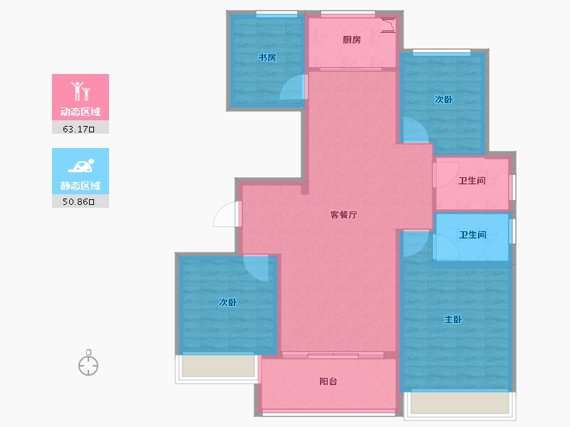 浙江省-温州市-华侨城欢乐天地-102.40-户型库-动静分区