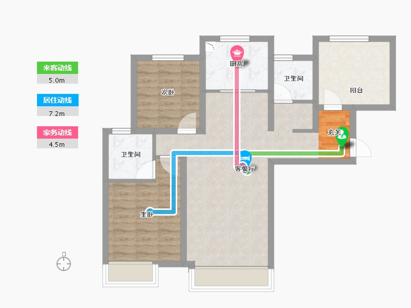 河北省-廊坊市-潮白家园-71.92-户型库-动静线