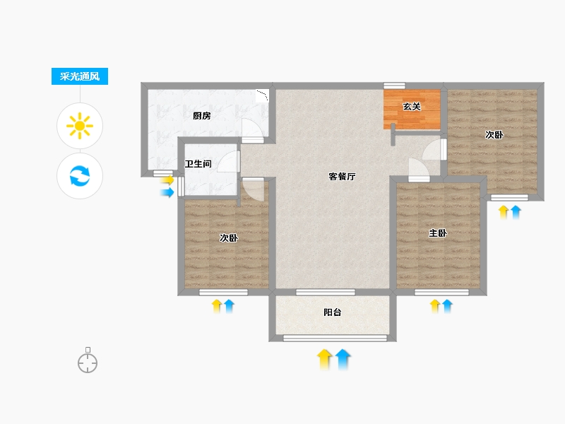 青海省-西宁市-昆御府-91.20-户型库-采光通风