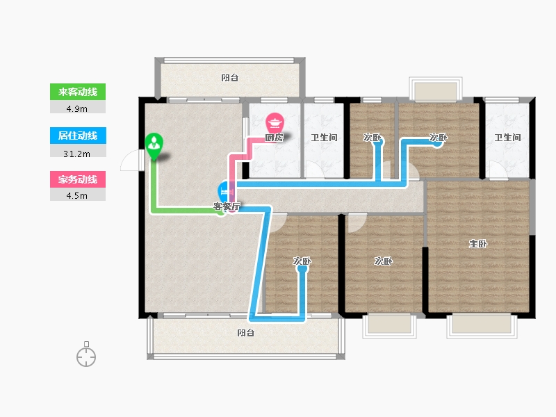 广东省-清远市-城市花园-154.08-户型库-动静线