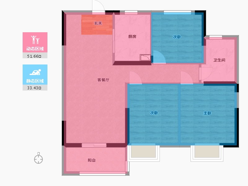 江苏省-常州市-紫云府-76.00-户型库-动静分区