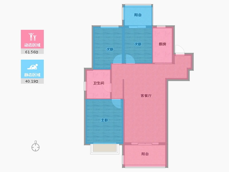 山东省-烟台市-银河怡海国奥天地-92.00-户型库-动静分区