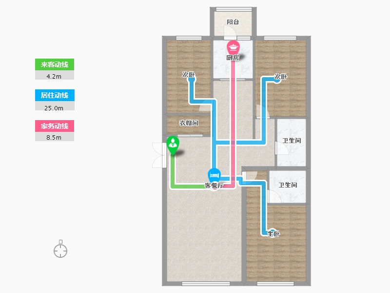 黑龙江省-佳木斯市-万公馆-116.57-户型库-动静线