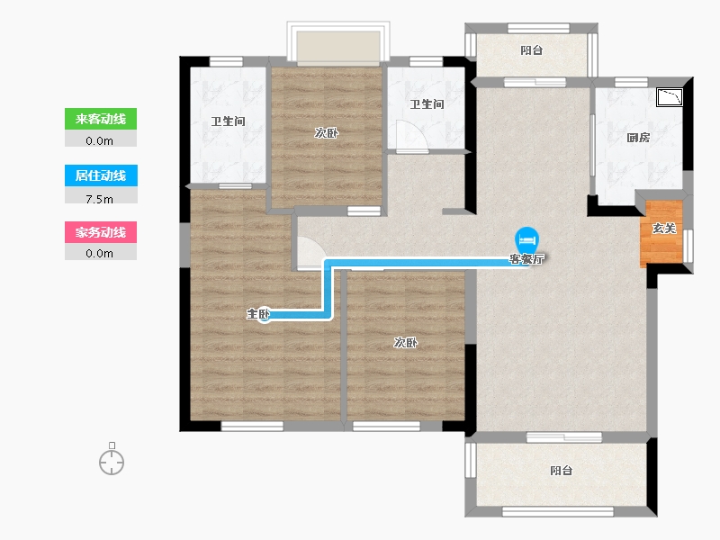 湖南省-长沙市-龙湖・春江悦茗|江寓-100.00-户型库-动静线