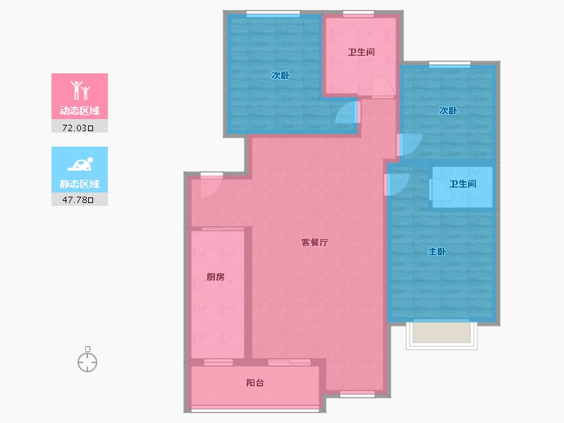 江西省-赣州市-滨江花园-107.00-户型库-动静分区