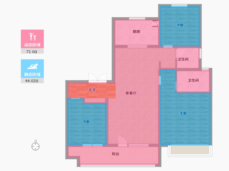 山东省-烟台市-旭辉银盛泰・辉盛岚海-103.31-户型库-动静分区