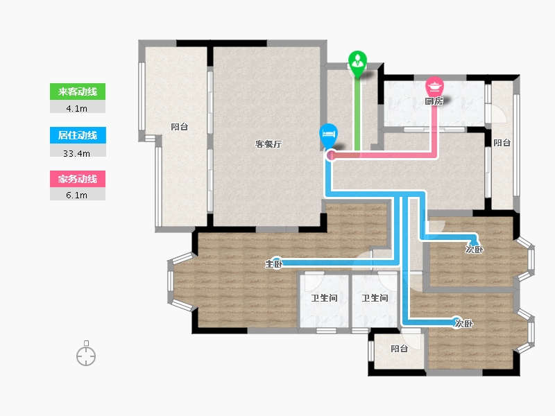 贵州省-贵阳市-乐湾国际城-148.08-户型库-动静线