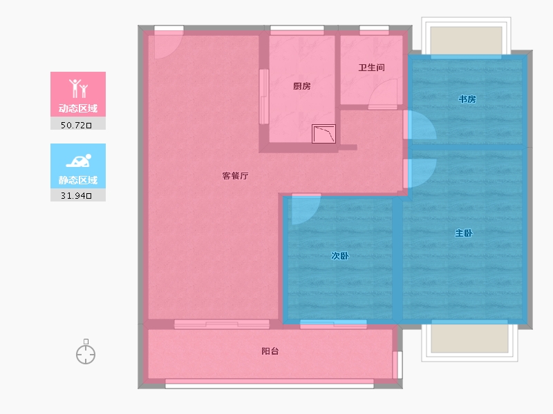 江苏省-南通市-卓越府-73.60-户型库-动静分区