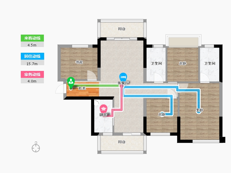 广西壮族自治区-南宁市-盛邦珑悦-93.18-户型库-动静线