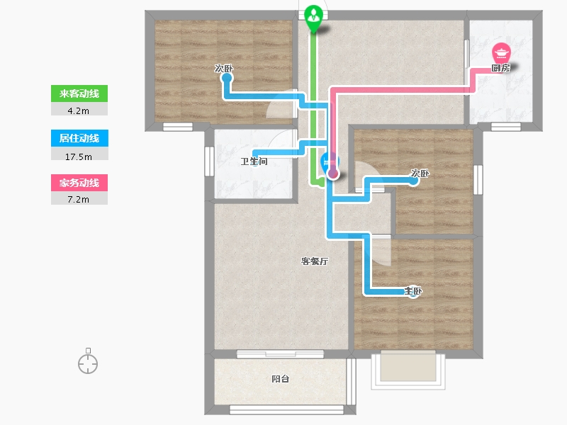 湖南省-怀化市-嘉鸿天街（榆园）-73.24-户型库-动静线