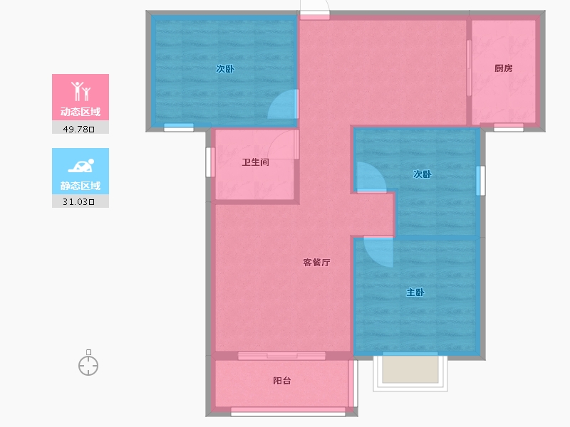 湖南省-怀化市-嘉鸿天街（榆园）-73.24-户型库-动静分区