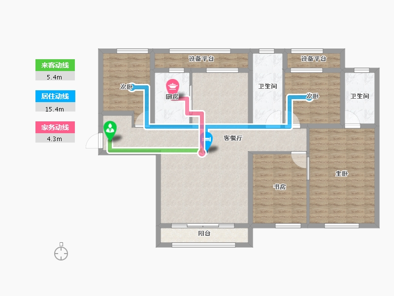 新疆维吾尔自治区-乌鲁木齐市-秦基・澜城-108.43-户型库-动静线