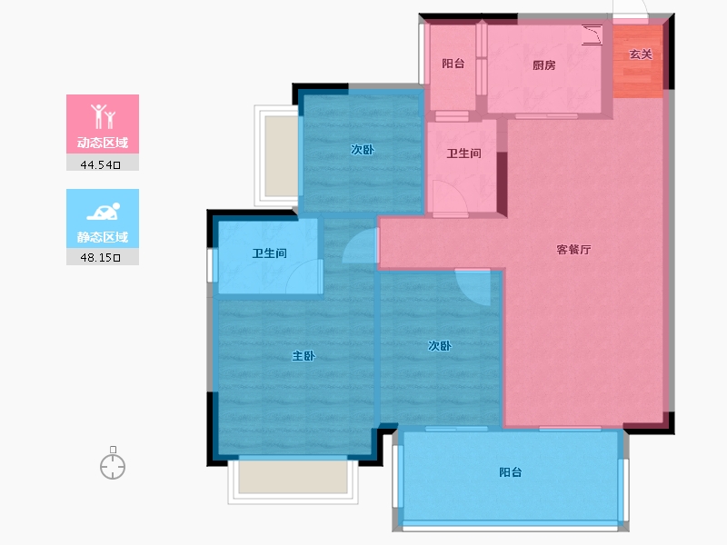 广西壮族自治区-南宁市-山湖海上城-83.20-户型库-动静分区