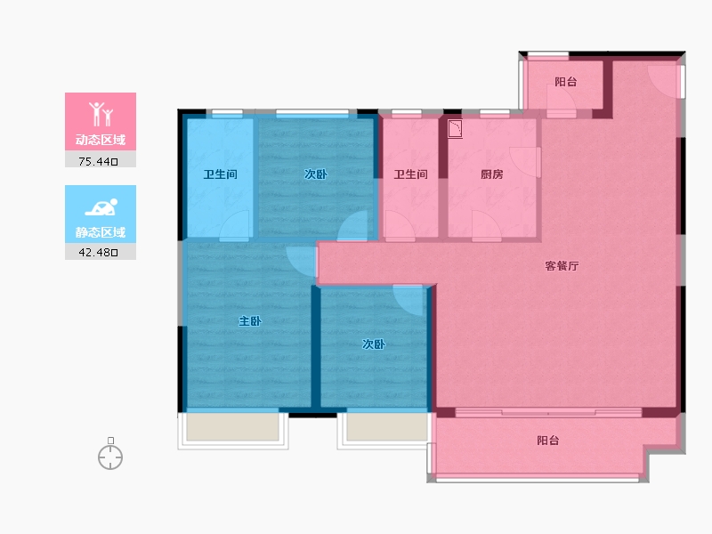 河南省-开封市-金茂-106.61-户型库-动静分区