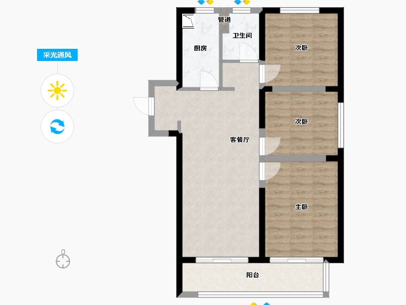 山东省-菏泽市-华地翡翠公园-78.02-户型库-采光通风