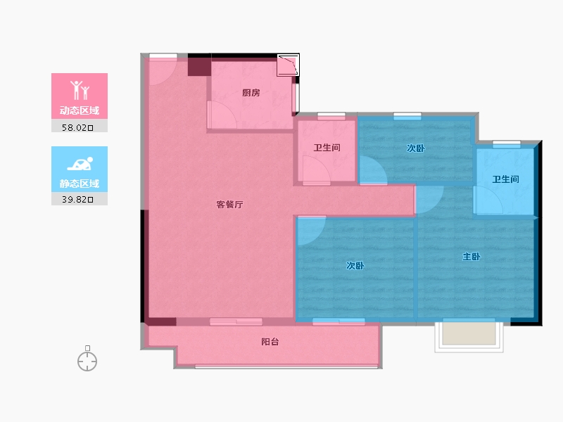 福建省-宁德市-新榕金城华府-89.00-户型库-动静分区