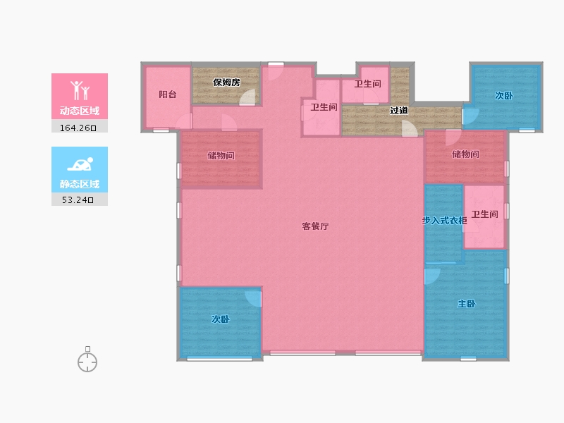 上海-上海市-老西门新苑-219.89-户型库-动静分区