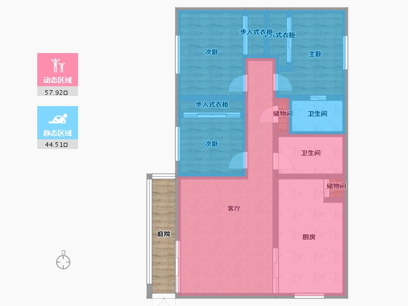 California-Orange-Rancho Vista Apartment Homes-96.44-户型库-动静分区