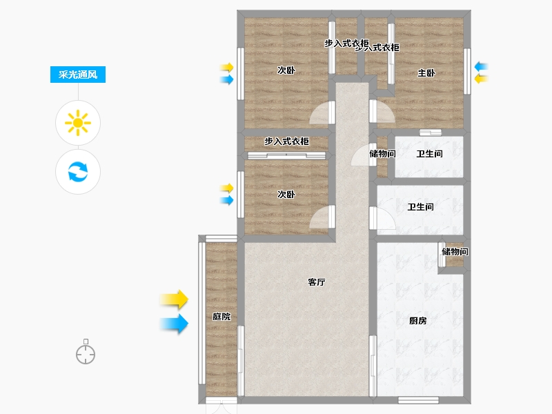 California-Orange-Rancho Vista Apartment Homes-96.44-户型库-采光通风