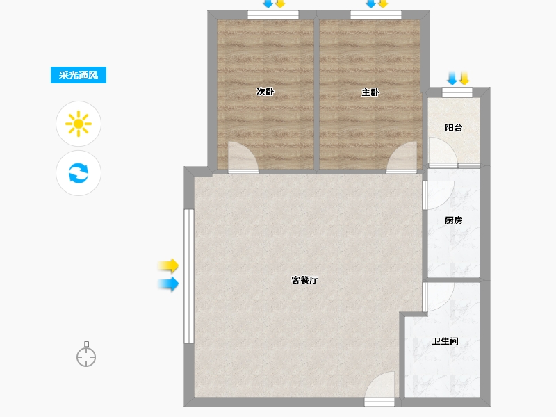 广东省-深圳市-英郡年华3・时光里-65.03-户型库-采光通风