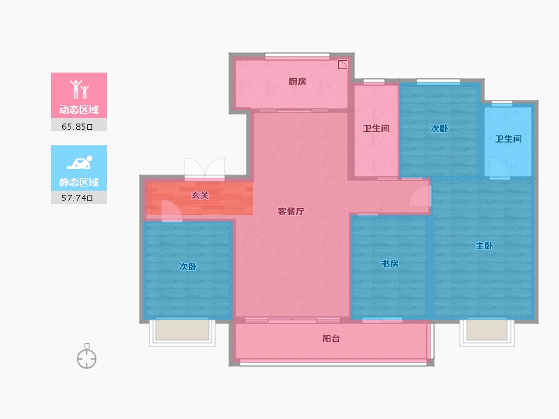 山东省-青岛市-鲁商学府-112.01-户型库-动静分区