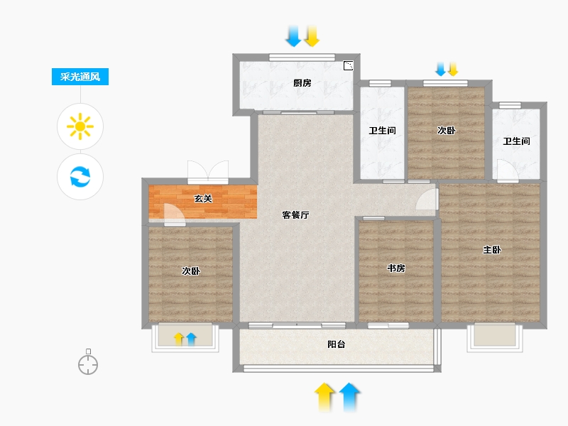 山东省-青岛市-鲁商学府-112.01-户型库-采光通风