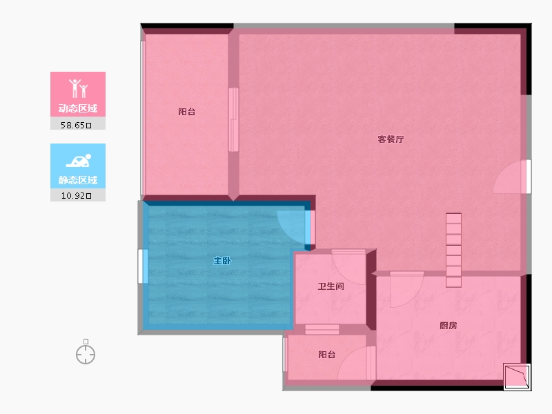 贵州省-毕节市-海韵庭苑-62.72-户型库-动静分区