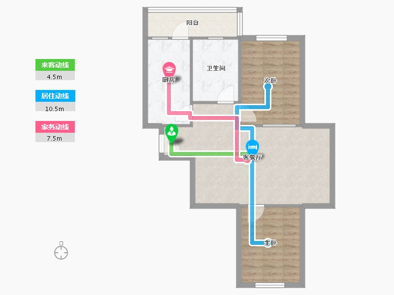 黑龙江省-哈尔滨市-富佳新天地-70.00-户型库-动静线