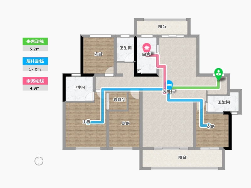 湖南省-长沙市-青竹湖曦园天骄-140.20-户型库-动静线