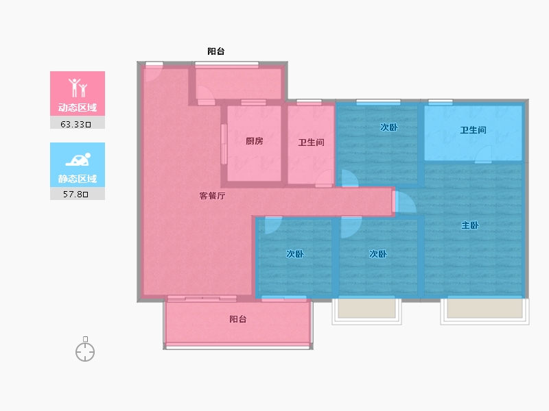 河南省-信阳市-建业中山上院-108.28-户型库-动静分区