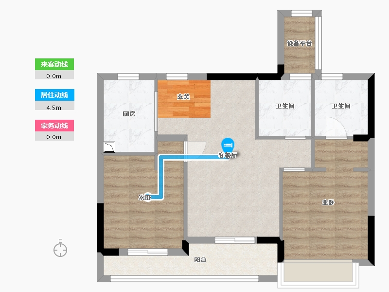 浙江省-嘉兴市-绿城盐官理想水镇-70.10-户型库-动静线