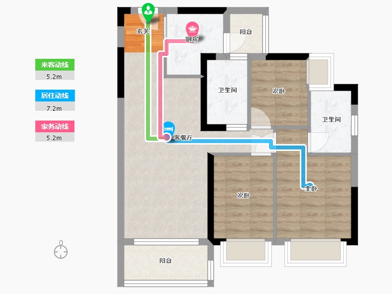 广东省-佛山市-敏捷三和府-70.41-户型库-动静线