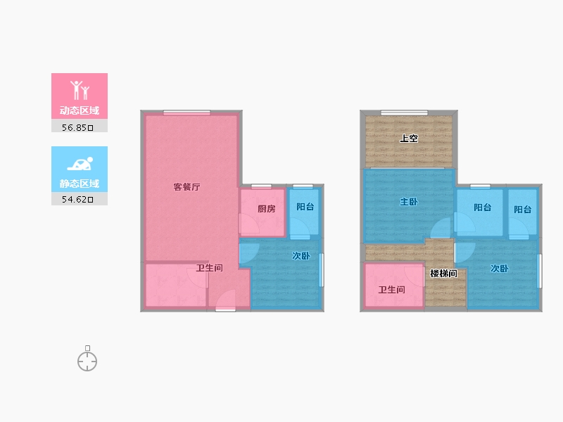 河北省-张家口市-天保京北健康城湖山大院-119.29-户型库-动静分区