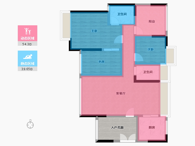 四川省-绵阳市-时代外滩-91.21-户型库-动静分区