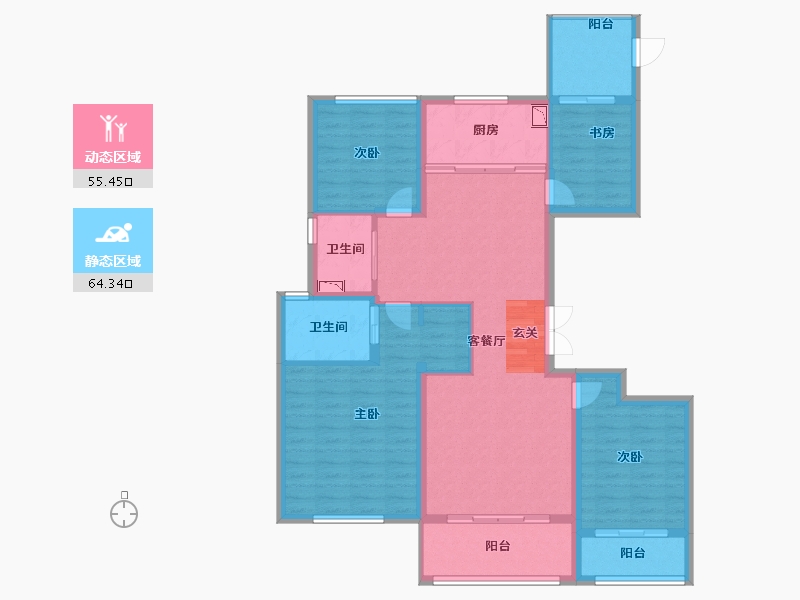 浙江省-温州市-海悦城钰园-107.48-户型库-动静分区