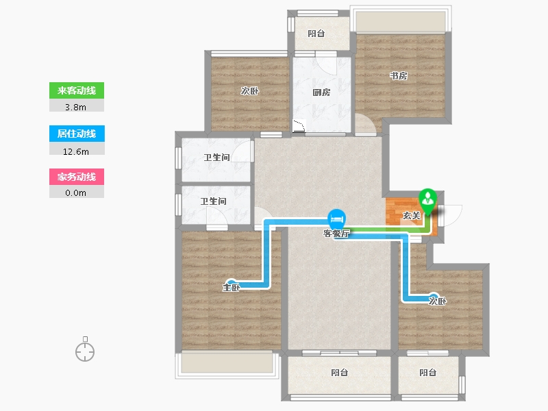 江苏省-扬州市-中信泰富锦辰-109.60-户型库-动静线