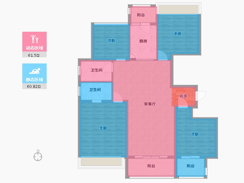 江苏省-扬州市-中信泰富锦辰-109.60-户型库-动静分区