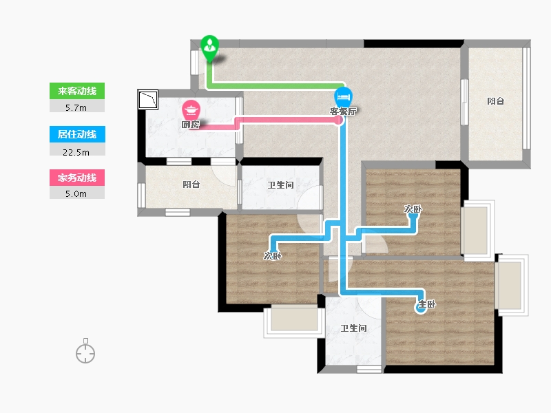 广东省-湛江市-申蓝宝邸-88.20-户型库-动静线