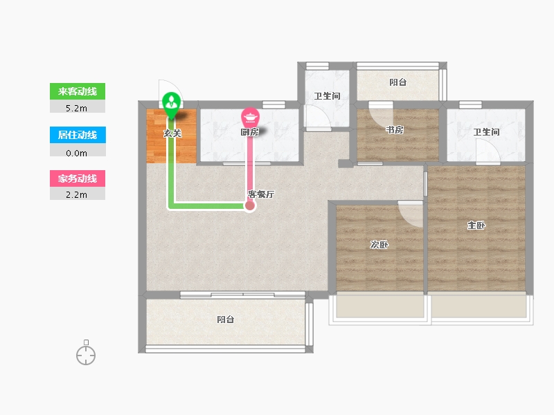 江苏省-苏州市-碧桂园云栖隐山-80.19-户型库-动静线