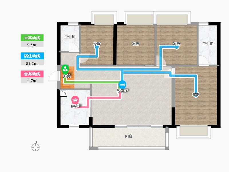 广东省-东莞市-佳兆业时代・芳华-99.93-户型库-动静线