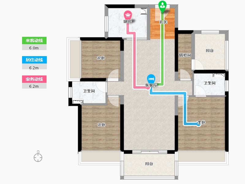 广东省-惠州市-陆丰龙光玖龙府-99.68-户型库-动静线