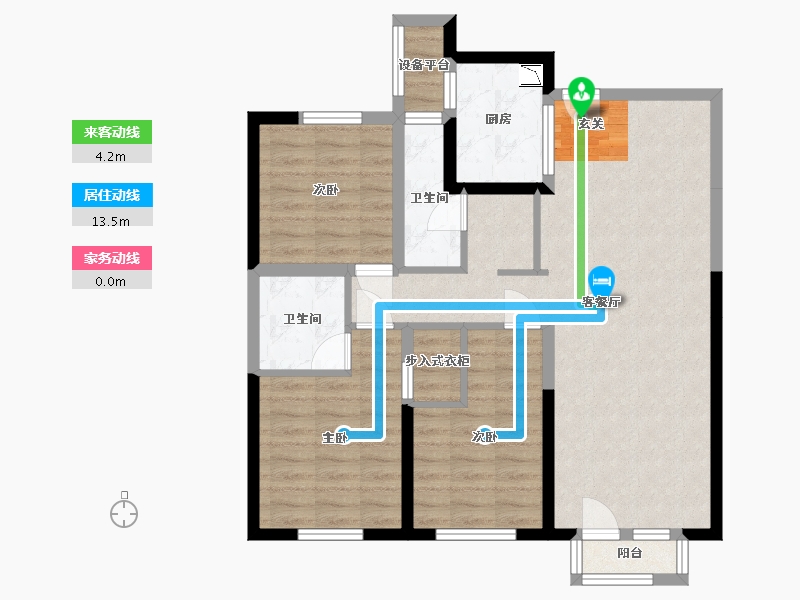 河北省-石家庄市-奥园城央云庭-85.40-户型库-动静线