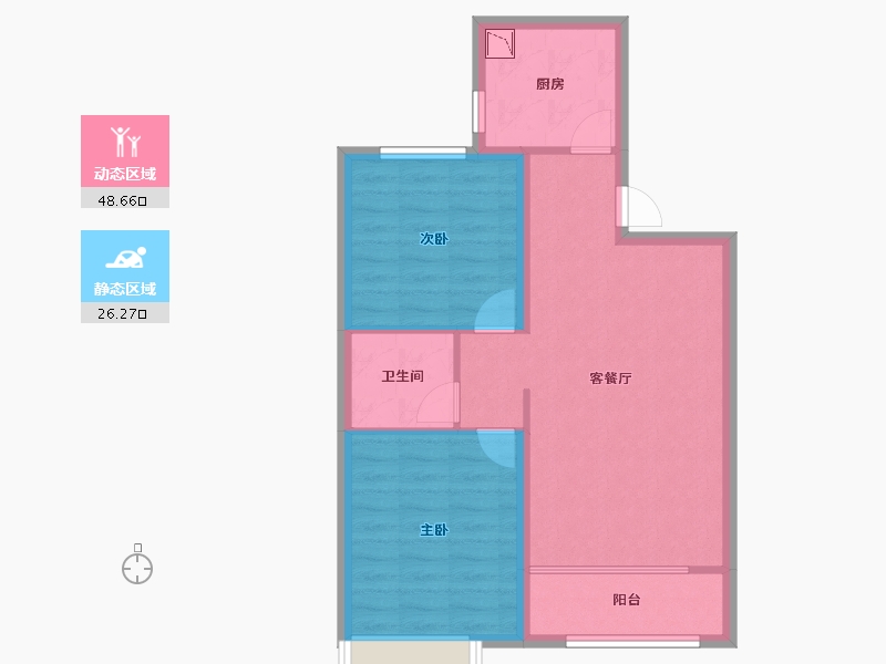 河北省-秦皇岛市-兴龙紫云府-67.20-户型库-动静分区