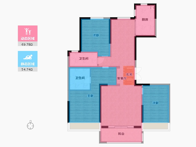 河北省-石家庄市-中房・卓越府-111.19-户型库-动静分区