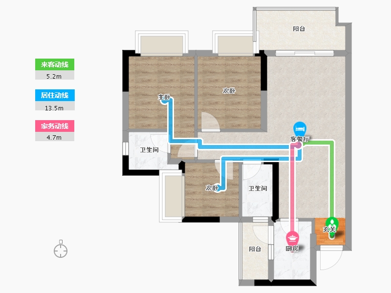 四川省-广安市-和喜・公园学府-71.36-户型库-动静线