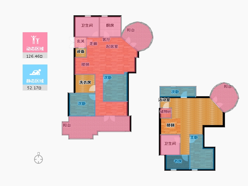 北京-北京市-裕龙花园5区-212.63-户型库-动静分区