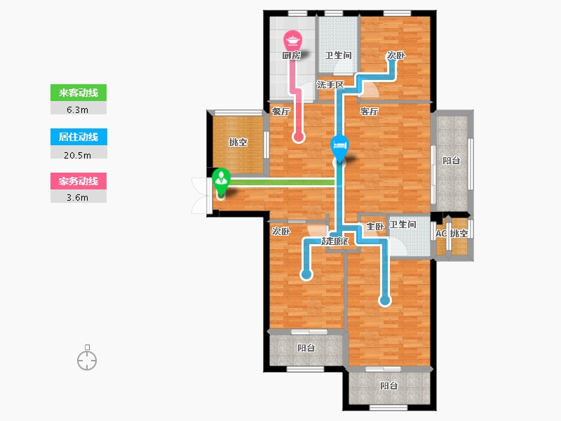 福建省-福州市-长福文化城麒麟湾-116.29-户型库-动静线